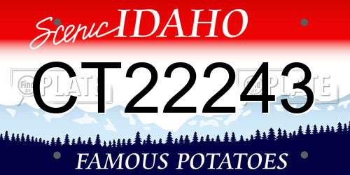 CT22243 Idaho License Plate