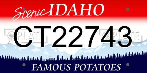 CT22743 Idaho License Plate