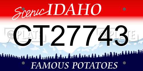 CT27743 Idaho License Plate