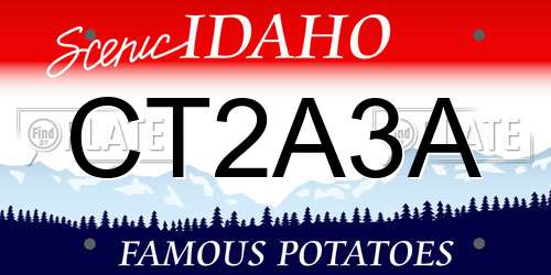 CT2A3A Idaho License Plate