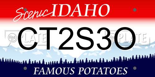 CT2S3O Idaho License Plate