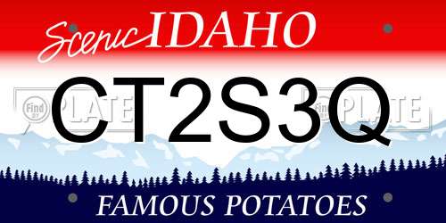 CT2S3Q Idaho License Plate