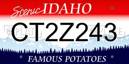 CT2Z243 Idaho License Plate
