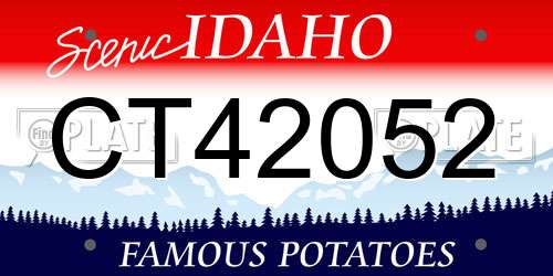 CT42052 Idaho License Plate
