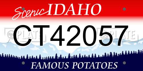 CT42057 Idaho License Plate