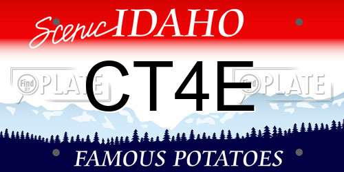 CT4E Idaho License Plate