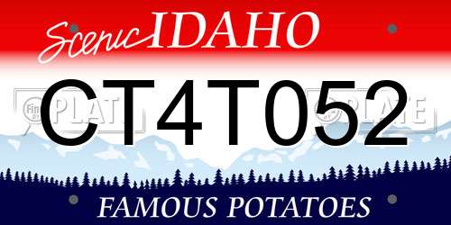 CT4T052 Idaho License Plate