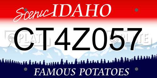 CT4Z057 Idaho License Plate