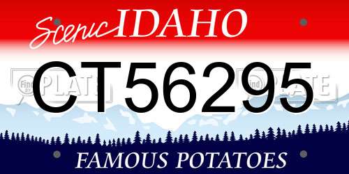 CT56295 Idaho License Plate