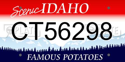 CT56298 Idaho License Plate
