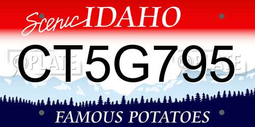 CT5G795 Idaho License Plate