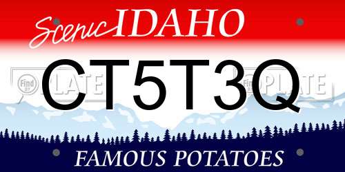 CT5T3Q Idaho License Plate