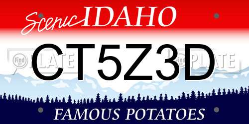 CT5Z3D Idaho License Plate