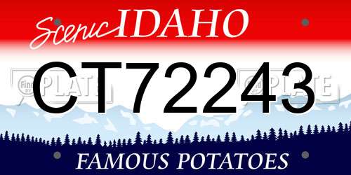 CT72243 Idaho License Plate