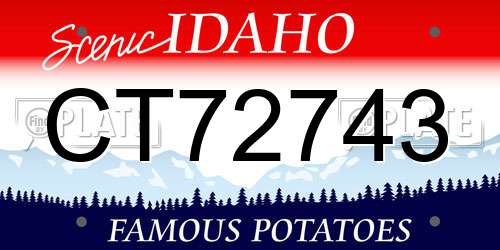 CT72743 Idaho License Plate