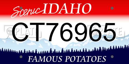 CT76965 Idaho License Plate