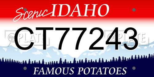 CT77243 Idaho License Plate