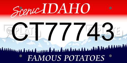 CT77743 Idaho License Plate