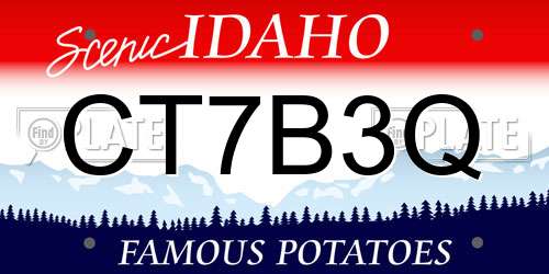 CT7B3Q Idaho License Plate