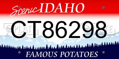 CT86298 Idaho License Plate