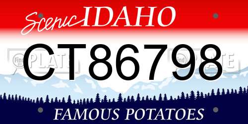 CT86798 Idaho License Plate