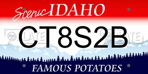 CT8S2B Idaho License Plate