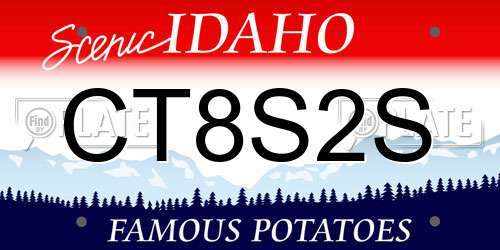 CT8S2S Idaho License Plate