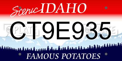 CT9E935 Idaho License Plate