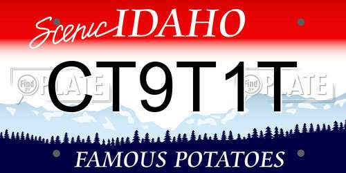 CT9T1T Idaho License Plate