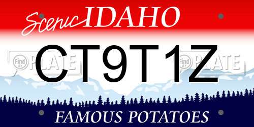 CT9T1Z Idaho License Plate