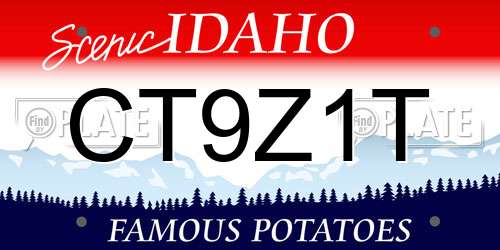 CT9Z1T Idaho License Plate