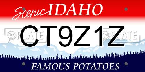 CT9Z1Z Idaho License Plate