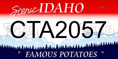 CTA2057 Idaho License Plate