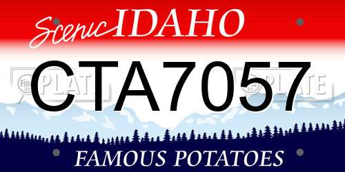CTA7057 Idaho License Plate