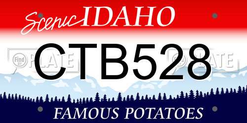CTB528 Idaho License Plate