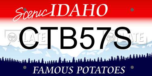 CTB57S Idaho License Plate