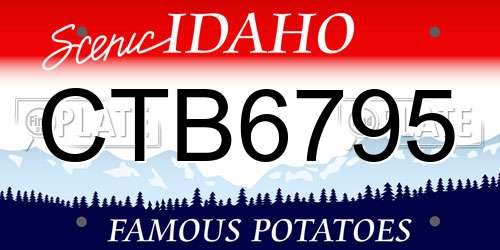 CTB6795 Idaho License Plate