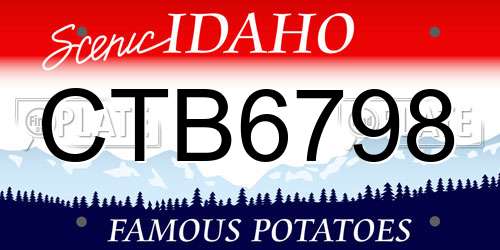 CTB6798 Idaho License Plate