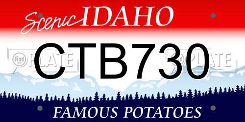 CTB730 Idaho License Plate