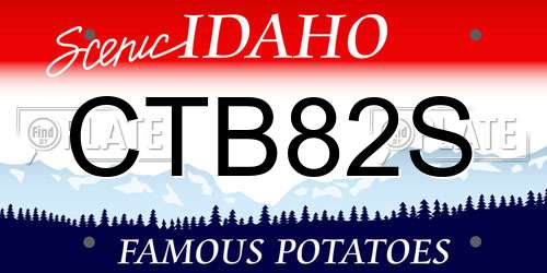 CTB82S Idaho License Plate
