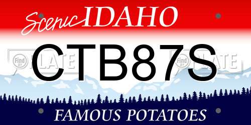 CTB87S Idaho License Plate