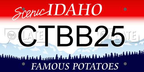 CTBB25 Idaho License Plate