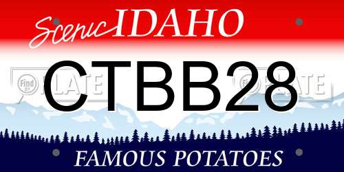 CTBB28 Idaho License Plate