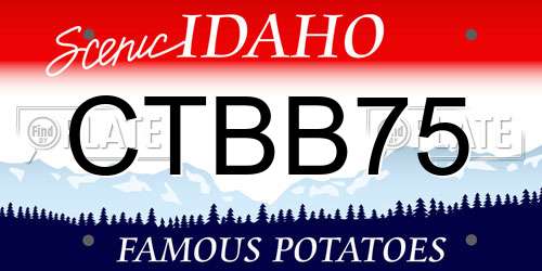 CTBB75 Idaho License Plate