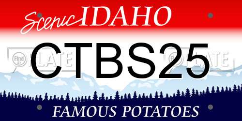 CTBS25 Idaho License Plate