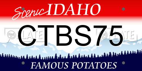 CTBS75 Idaho License Plate