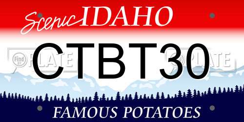 CTBT30 Idaho License Plate