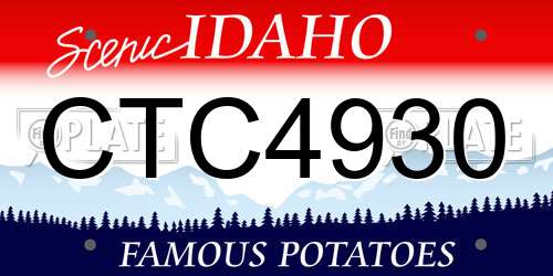 CTC4930 Idaho License Plate