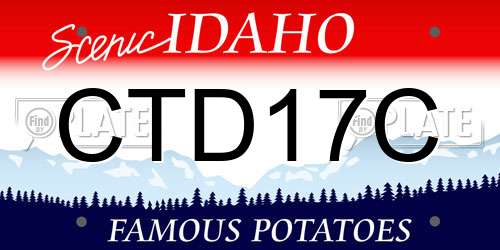 CTD17C Idaho License Plate