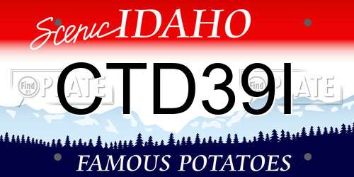 CTD39I Idaho License Plate